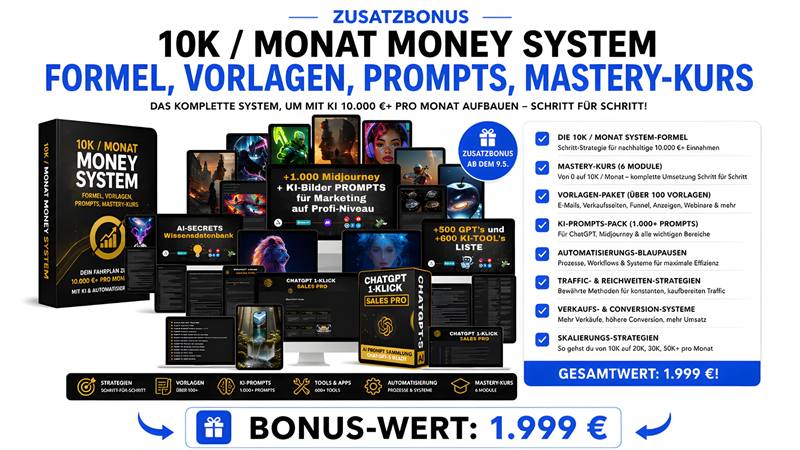 TikFluencer Bonus: 10K pro Monat Money System
