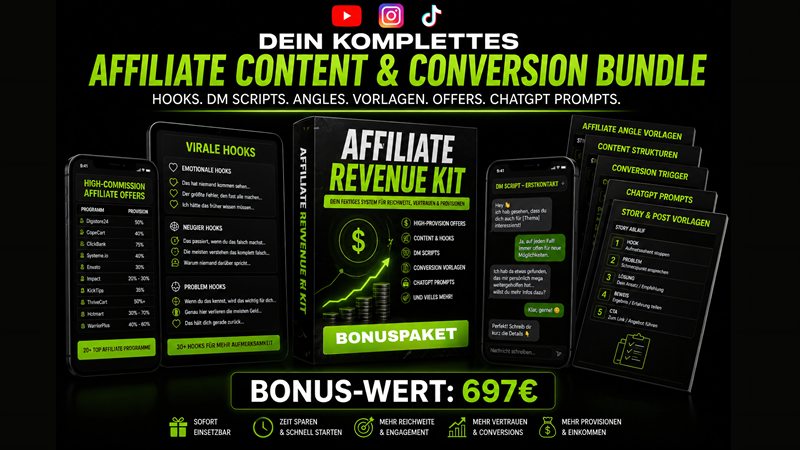 TikFluencer Bonus: Affiliate Content und Conversion Bundle