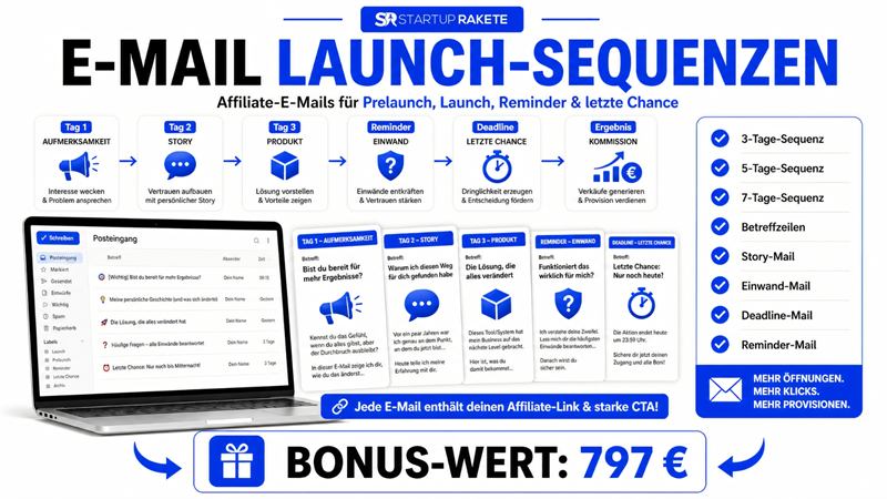 TikFluencer Bonus: E-Mail Launch-Sequenzen