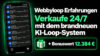 Webbyloop Erfahrungen: Verkaufe 24/7 mit dem KI-Loop-System, plus Bonuswert 12.384 Euro
